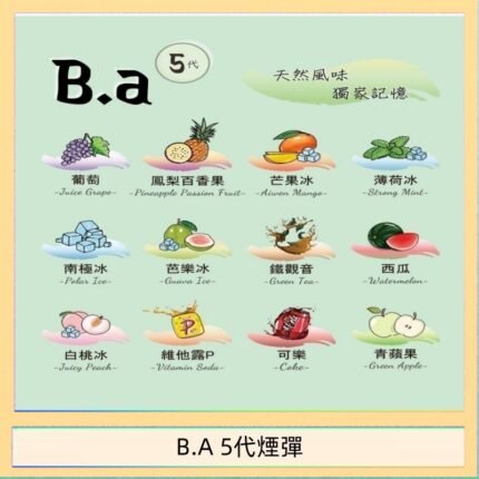 B.A 5代主機煙彈電子煙一盒三顆